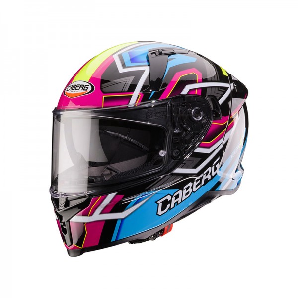 CABERG AVALON X BRAMA LIGHT BLUE YELLOW FUCHSIA HELMET CABERG AVALON X BRAMA LIGHT BLUE YELLOW FUCHSIA HELMET