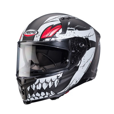 CABERG AVALON X PUNK GREY WHITE RED HELMET