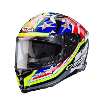 CABERG AVALON X TRACK YELLOW RED BLUE HELMET