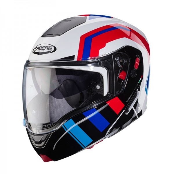 CABERG HORUS X ROAD WHITE BLACK RED BLUE HELMET