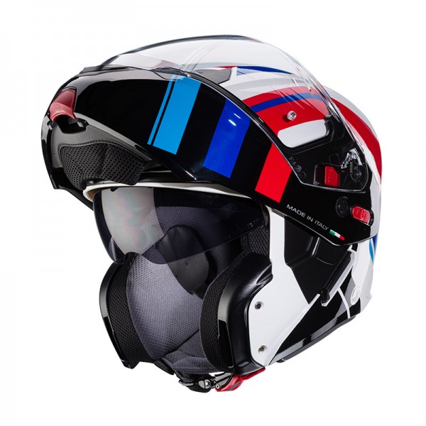 CABERG HORUS X ROAD WHITE BLACK RED BLUE HELMET