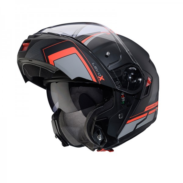 CABERG LEVO X ELITE MODULAR RED FLUO MATT HELMET