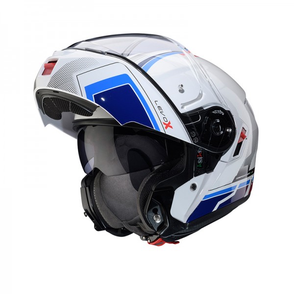 CABERG LEVO X ELITE MODULAR WHITE RED BLUE HELMET