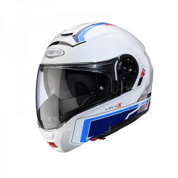 CABERG LEVO X ELITE MODULAR WHITE RED BLUE HELMET