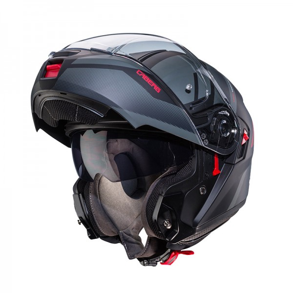 CABERG LEVO X MANTA BLACK RED HELMET