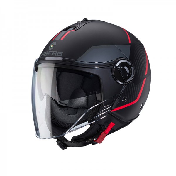 CABERG RIVIERA V4X GEO RED ANTHRACITE HELMET