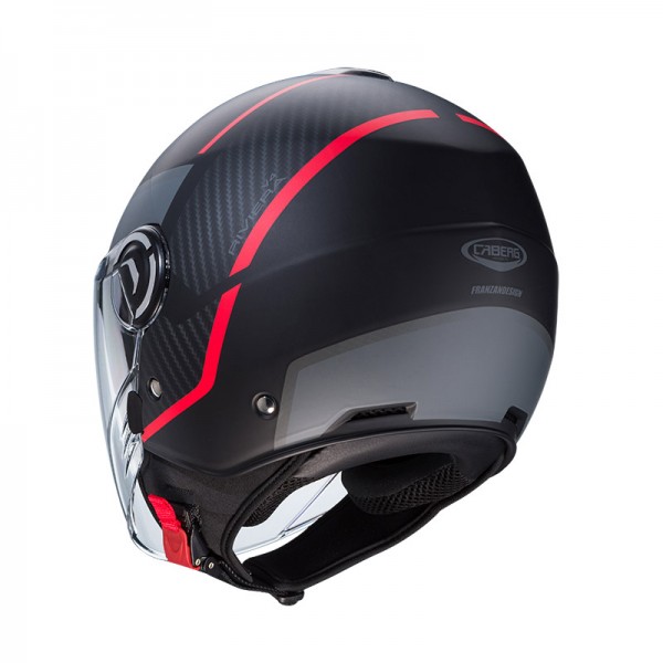 CABERG RIVIERA V4X GEO RED ANTHRACITE HELMET