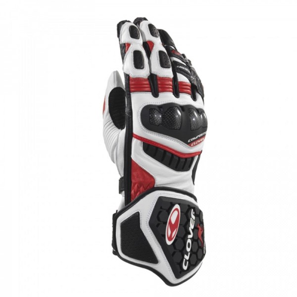 Clover Rs-9 Race Replica White Red Black Gloves