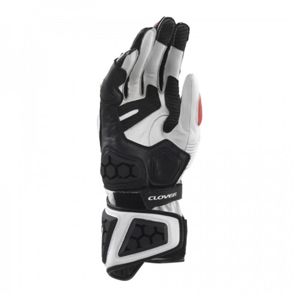 Clover Rs-9 Race Replica White Red Black Gloves