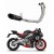 DOMINATOR HP8 BLACK + DB KILLER MEDIUM EXHAUST SYSTEM COLLECTORS SILENCER FOR APRILIA RS 660 2020 - 2024 PART # AP041DFBL