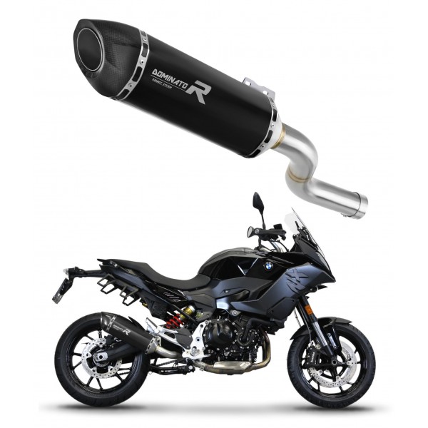DOMINATOR HP5 BLACK + DB KILLER MEDIUM EXHAUST FOR BMW F900R 2020 - 2024 PART # BW100DFBL