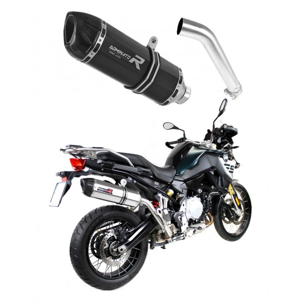 DOMINATOR HP1 BLACK + DB KILLER MEDIUM EXHAUST FOR BMW F850GS 2021 - 2023 PART # BW113DFBL