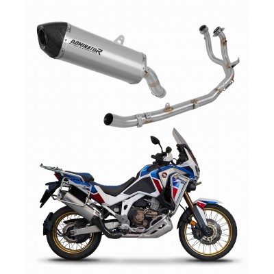 DOMINATOR HP7 + DB KILLE TITANIUM EXHAUST SYSTEM HEADERS FOR HONDA CRF 1100L AFRICA TWIN ADVENTURE 2020 - 2023 PART # HO117DFSFT