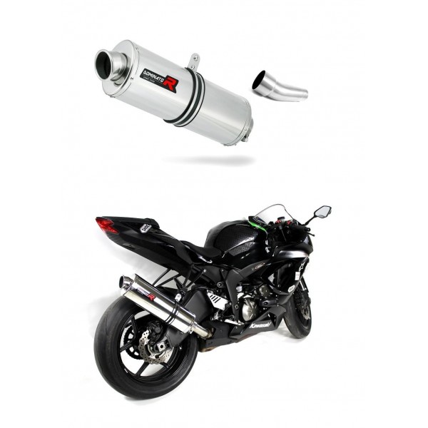 DOMINATOR OV + DB KILLER MEDIUM EXHAUST FOR KAWASAKI ZX6R 636 2009 - 2024 PART # KA046DA