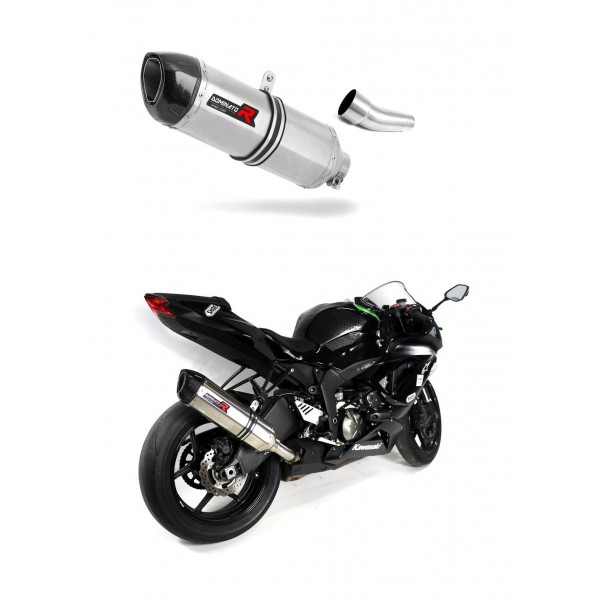 DOMINATOR HP1 + DB KILLER MEDIUM EXHAUST FOR KAWASAKI ZX6R 636 2009 - 2024 PART # KA046DF