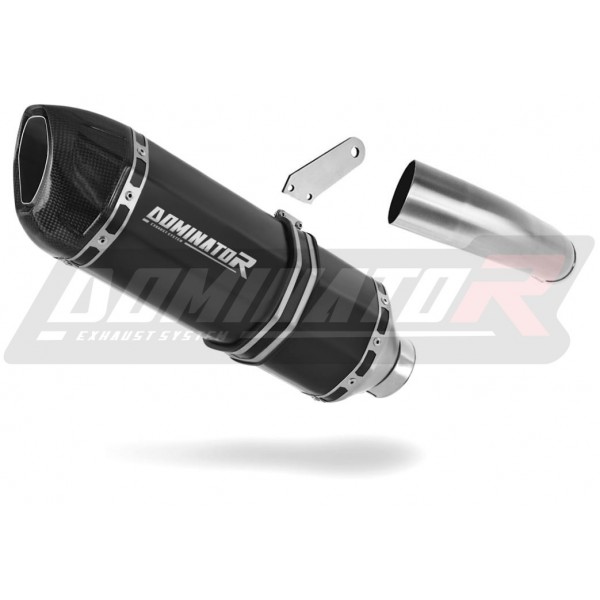 DOMINATOR BLACK HP1 EXHAUST FOR FOR KAWASAKI VERSYS 1000 2019 - 2024 PART # KA070DFBL-H