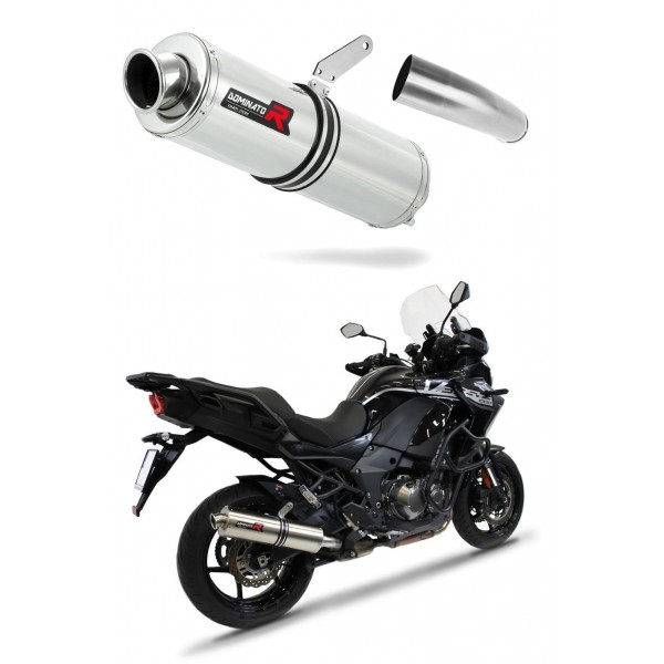 DOMINATOR EXHAUST MUFFLER ST + DB KILLER MEDIUM FOR FOR KAWASAKI VERSYS 1000 2019 - 2024 PART # KA070DST