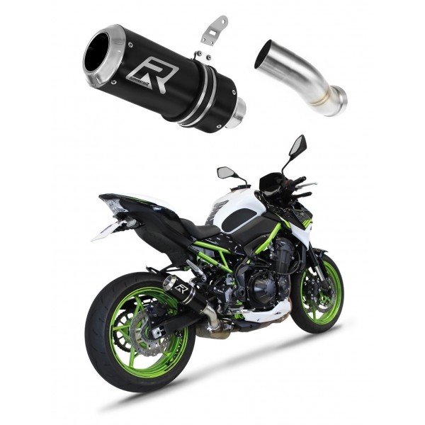 DOMINATOR GP BLACK + DB KILLER MEDIUM EXHAUST FOR KAWASAKI Z 900 2020 - 2024 PART # KA072DCBL