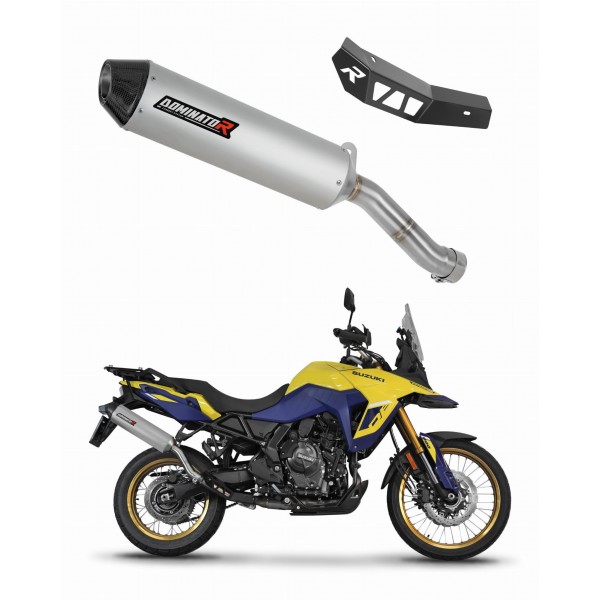 DOMINATOR MX2 SLIP-ON EXHAUST WITH DB KILLER FOR SUZUKI V-STROM 800DE 2023-2025 PART # SU111DF