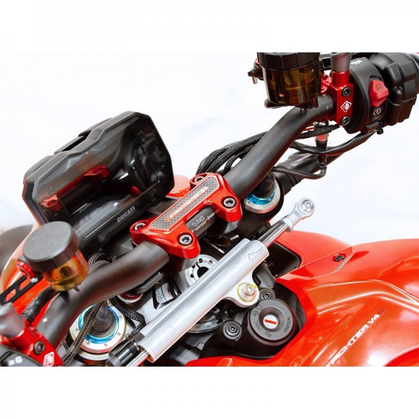 DBK HANDLEBAR CLAMP RED FOR DUCATI STREETFIGHTER V4 1100 (2020) PART # BM14A