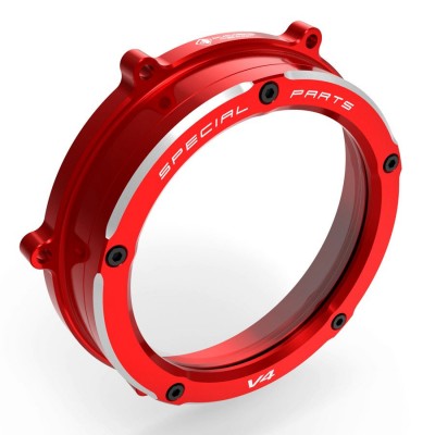CLUTCH COVER DBK RED FOR DUCATI PANIGALE V4-V4S (2018-2019) PART # CCV401AA