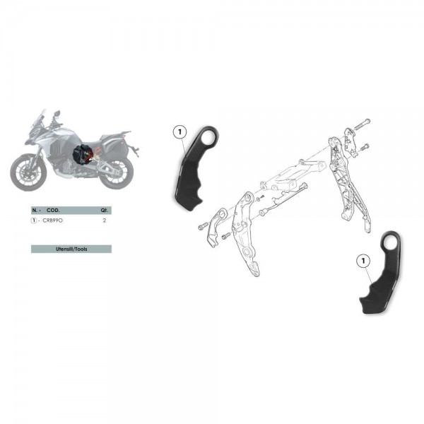 DBK CARBON SIDE PANEL FOR DUCATI MULTISTRADA V4 1100 2021-2024 PART # CRB99O