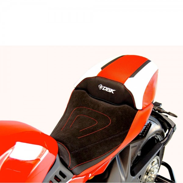 DBK COMFORT SEAT COVER RED FOR DUCATI DIAVEL V4 2023-2024 PART # CSDV4C01DAW
