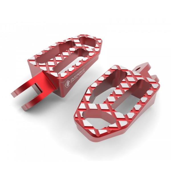 DBK PILOT FOOTPEGS RED FOR DUCATI MULTISTRADA 1260 (2018-2020) PART # PPDV08A