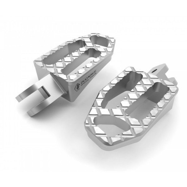 DBK PILOT FOOTPEGS SILVER FOR DUCATI MULTISTRADA 1260 (2018-2020) PART # PPDV08E