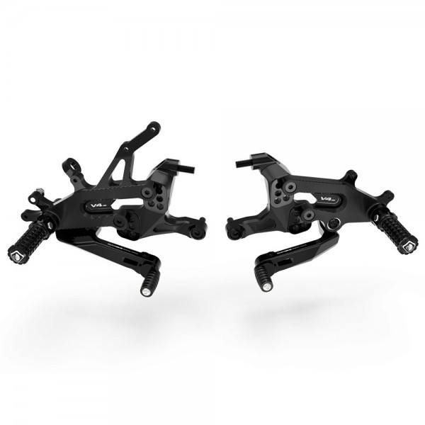 DBK ADJUSTABLE REARSET BLACK FOR DUCATI STREETFIGHTER V4 1100 (2020) PART # PRSFV401DD