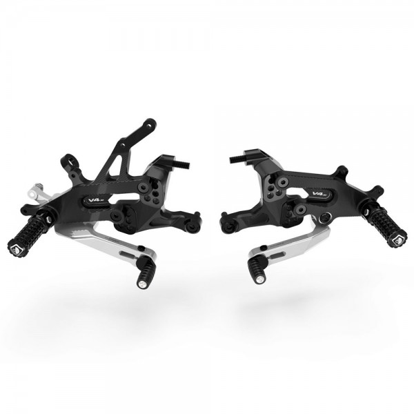 DBK ADJUSTABLE REARSET SILVER FOR DUCATI STREETFIGHTER V4 1100 (2020) PART # PRSFV401DE