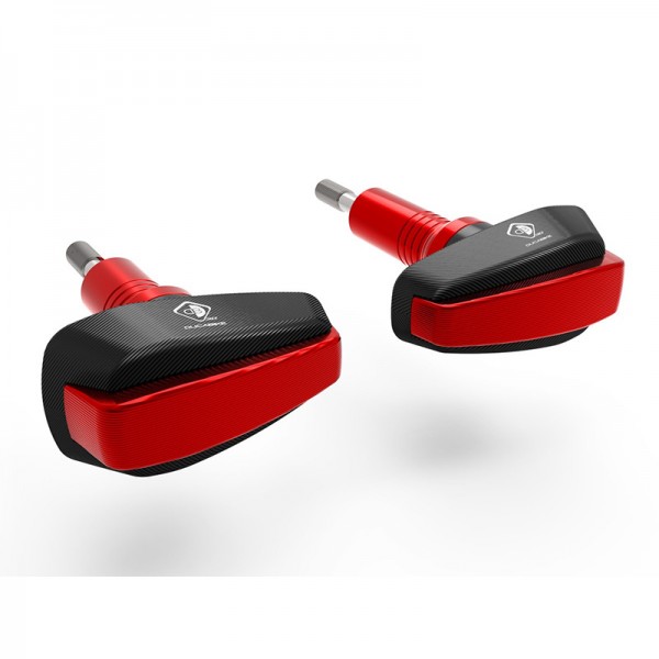 DBK FRAME PROTECTION BLACK RED FOR DUCATI STREETFIGHTER V4 1100 2020 PART # PTSFV401DA