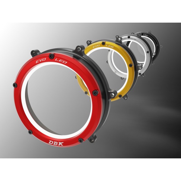 DBK EVO LED CLEAR CLUTCH COVER FOR DUCATI STREETFIGHTER V2 2024 PART # CC1199L02 