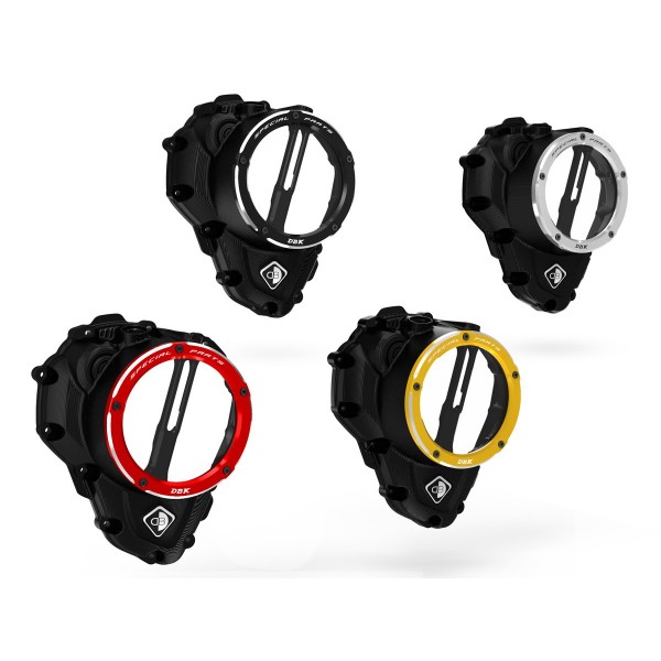 DBK TRIUMPH CLEAR CLUTCH COVER OIL BATH 3D-EVO FOR TRIUMPH SPEED TRIPLE 1200 RS 2024 PART # CCDV11 
