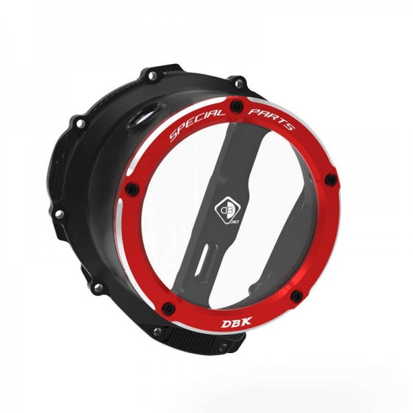 DBK CLUTCH COVER 3D-EVO RED FOR TRIUMPH STREET TRIPLE 765 S (2017-2019) PART # CCDV13DA