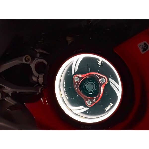 DBK EVO LED CLEAR CLUTCH COVER FOR DUCATI PANIGALE V4 2024-2025 PART # CCV4L01 