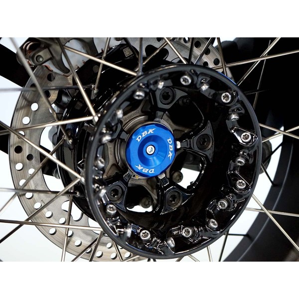 DBK WHEEL HUB PROTECTION BLUE KIT FOR BMW R 1300 GS ADVENTURE 2024-2025 PART # PMR01C