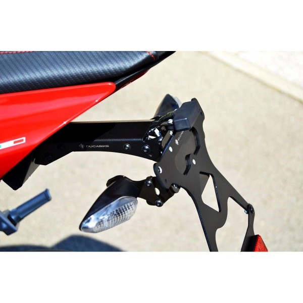 DBK ADJUSTABLE LICENSE PLATE HOLDER FOR DUCATI STREETFIGHTER V2 2024 PART # PRT22 