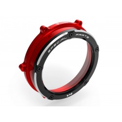 Ducabike Clear Clutch Cover For Panigale V4 Red-Black Part # CCV401AD