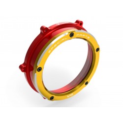 Ducabike Clear Clutch Cover For Panigale V4 Red-Gold Part # CCV401AB