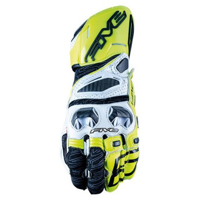 FIVE RFX RACE WHITE YELLOW FLUO GLOVES 