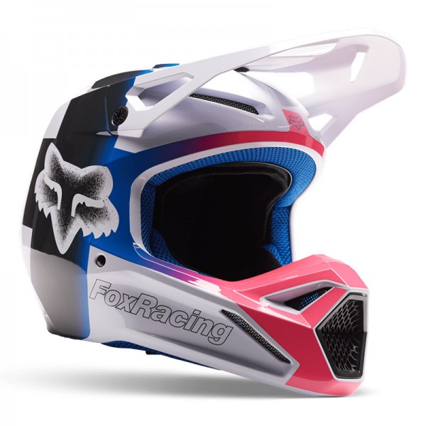 FOX V1 HORYZN BLACK WHITE HELMET