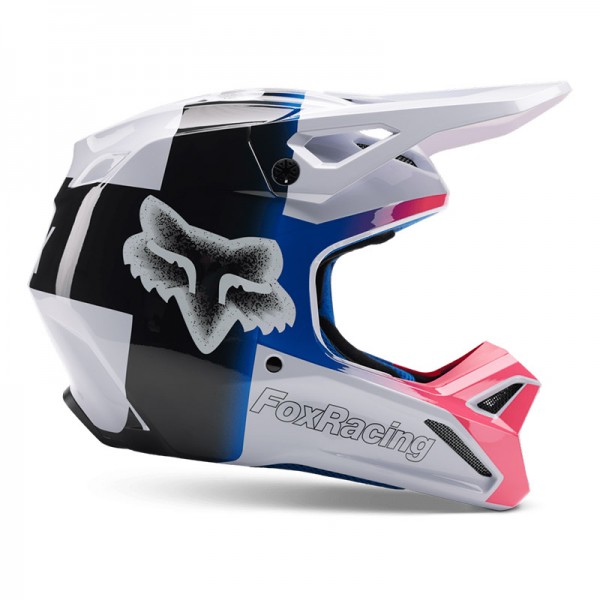 FOX V1 HORYZN BLACK WHITE HELMET