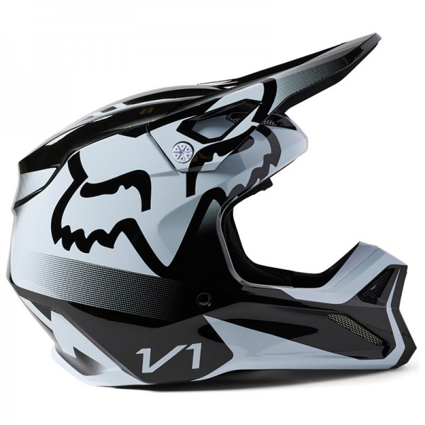 FOX V1 LEED BLACK WHITE HELMET