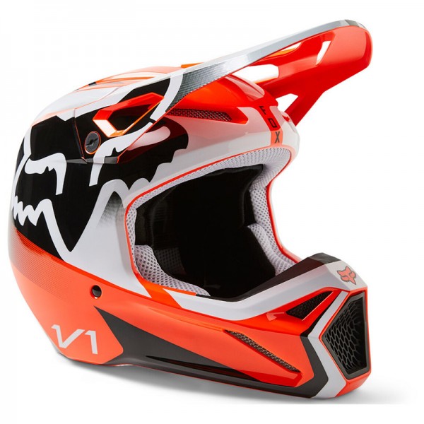 FOX V1 LEED ORANGE FLUO HELMET