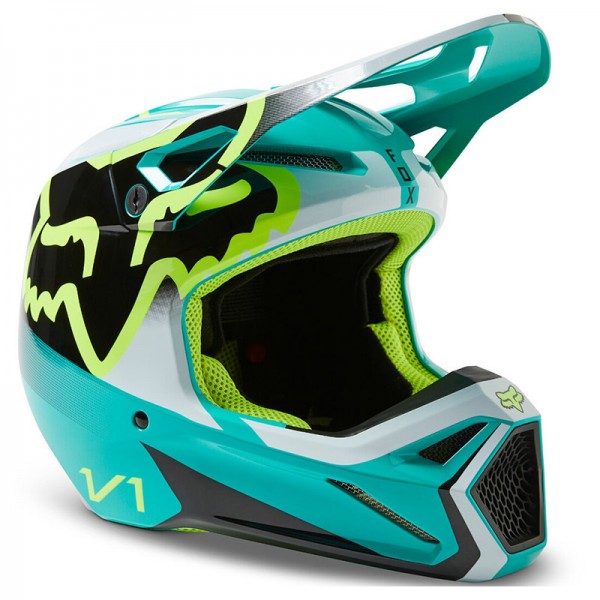 FOX V1 LEED TEAL HELMET