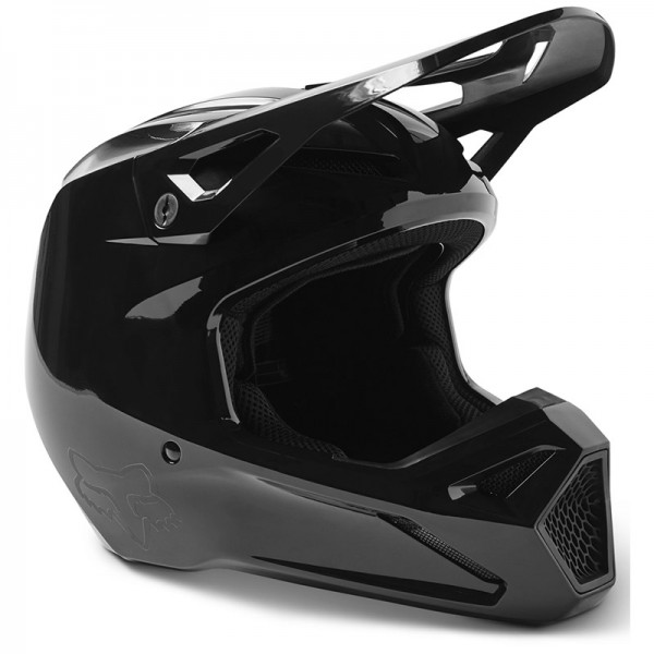 FOX V1 SOLID BLACK HELMET