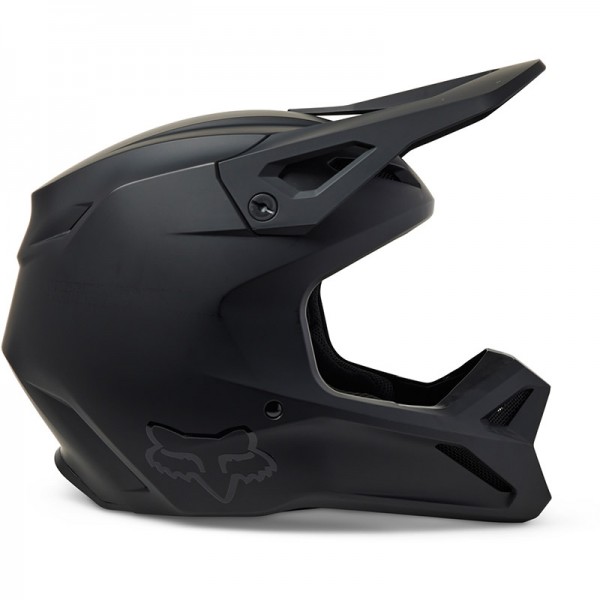 FOX V1 SOLID BLACK MATT HELMET