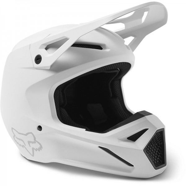 FOX V1 SOLID WHITE MATT HELMET
