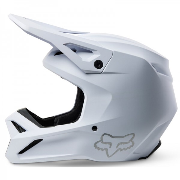 FOX V1 SOLID WHITE MATT HELMET